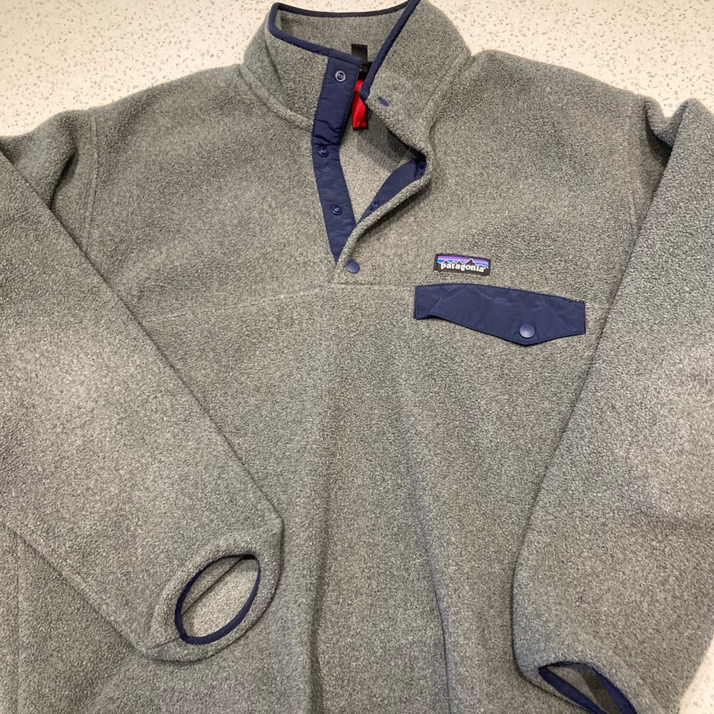 Mens Patagonia Synchilla fleece snap pullover